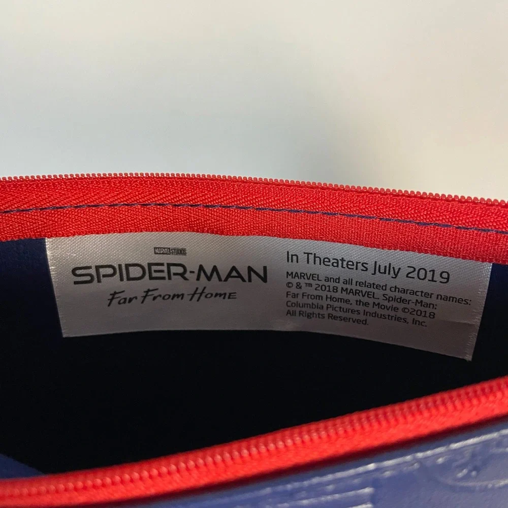 Marvel Spider-Man Far From Home Blue Embossed Travel Zipper Pouch Promo 2019